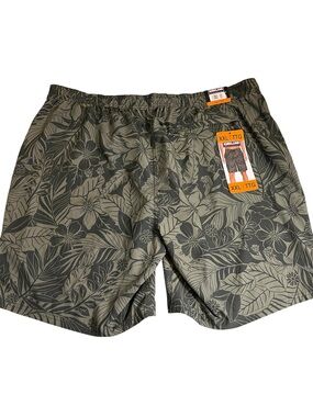Kirklands Olive Green Tropical Print Swim Shorts. Lined shorts inside
XXL. New